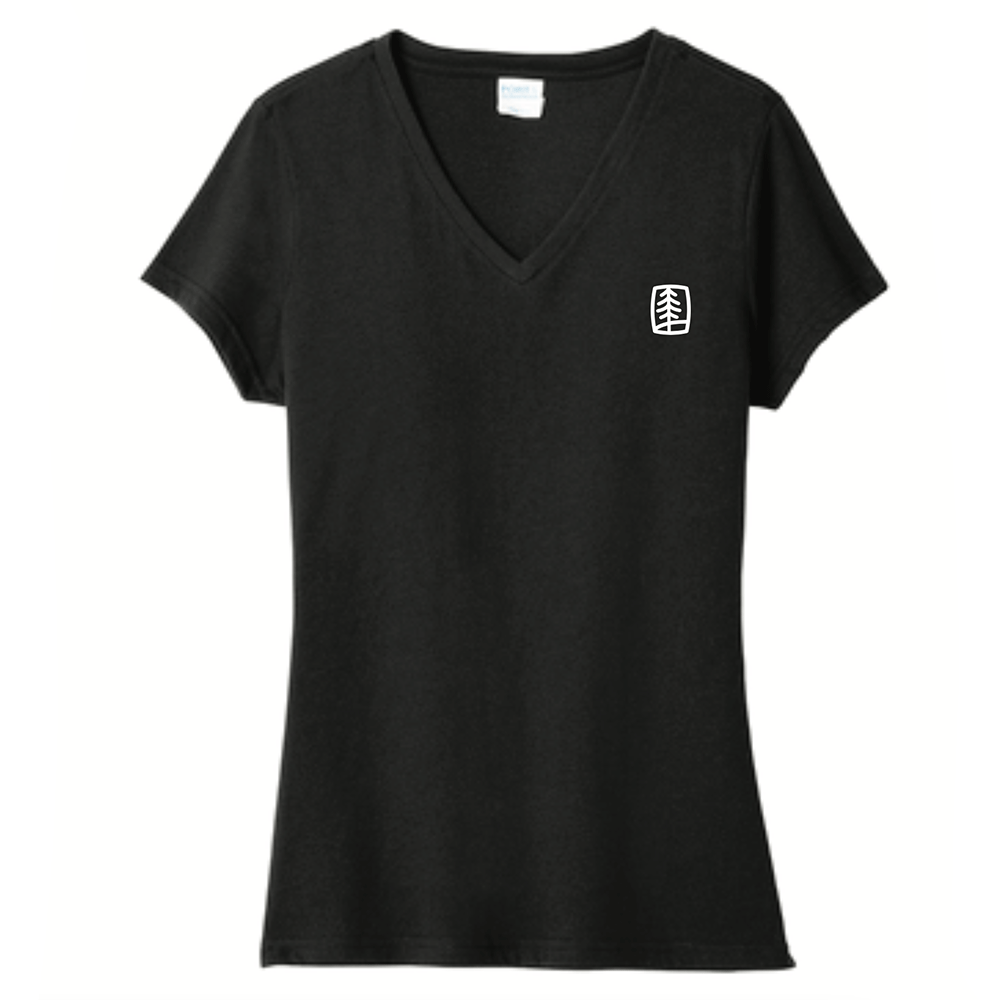 Ladies V-Neck Crew Tee