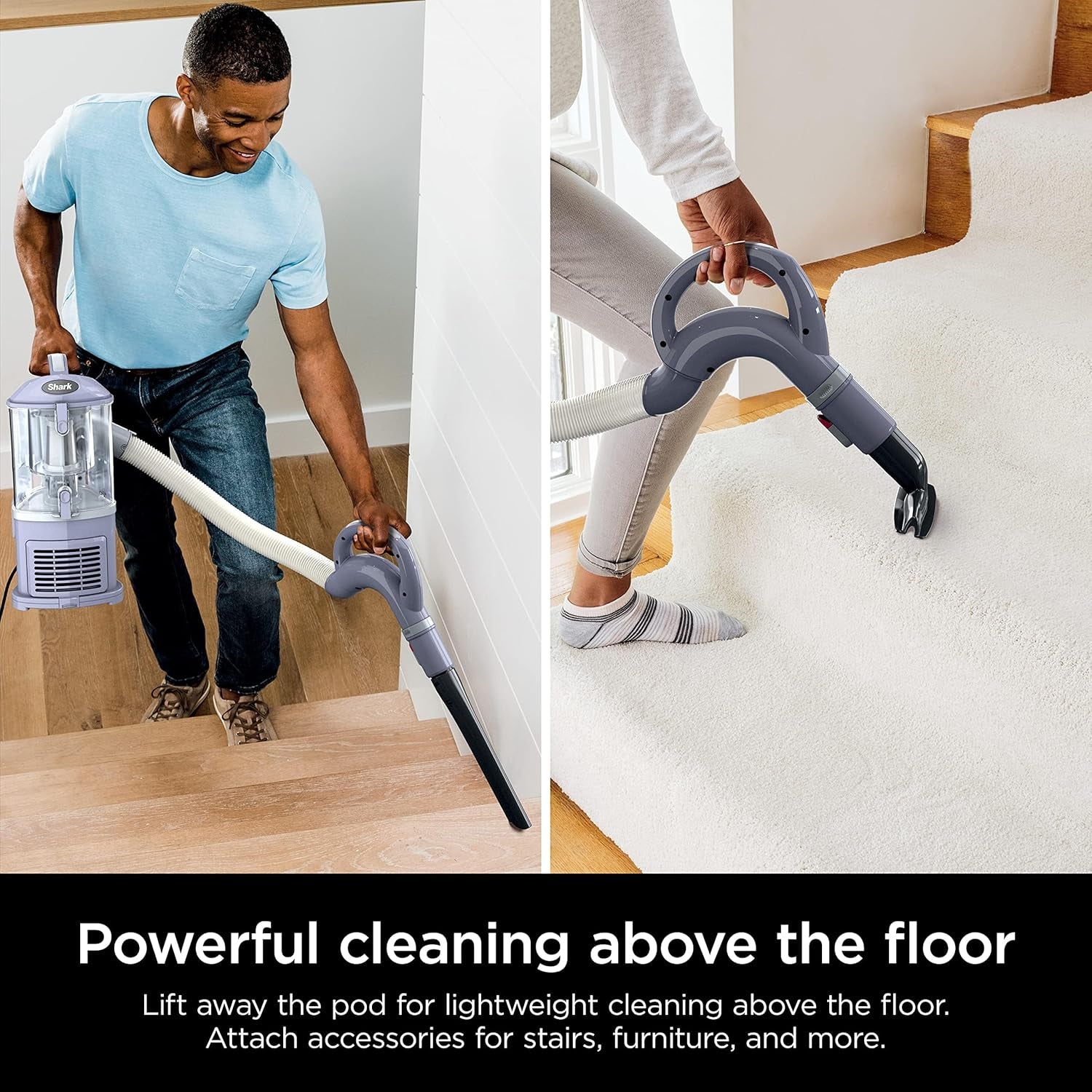 NV352 Navigator Lift Away Upright Vacuum, Hepa Filter, Anti-Allergen Technology, Swivel Steering, Ideal for Carpet, Stairs, & Bare Floors, with Wide Upholstery & Crevice Tools, Lavender