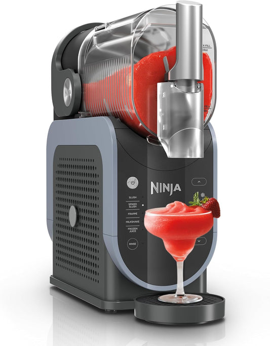 Slushi with Rapidchill Technology, 88 Oz. Frozen Drink & Slushie Machine, 5 Preset Programs, Margaritas, Frappés, and More, Premium Accents, Black, FS301