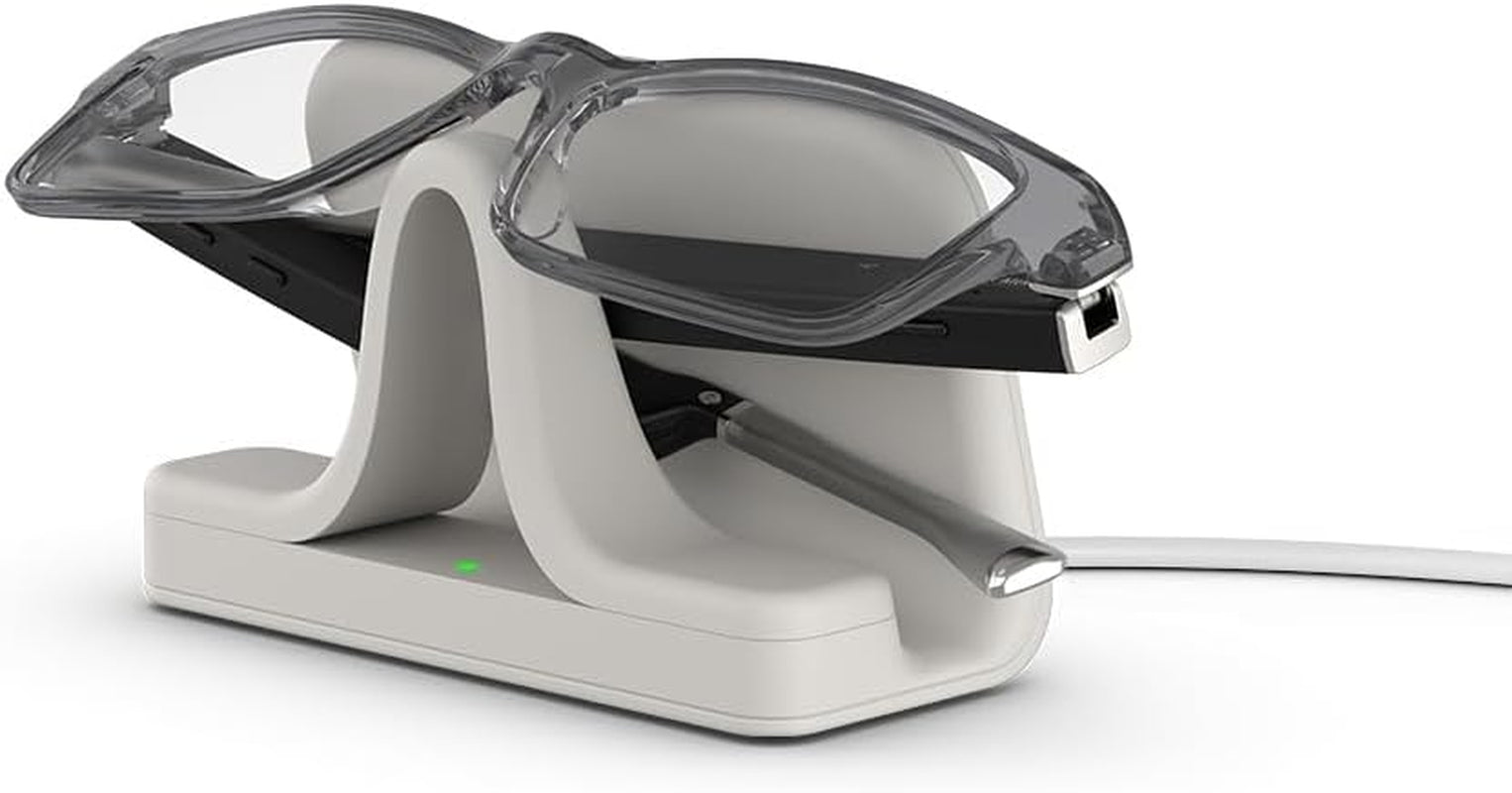 Echo Frames (Newest Model) + Echo Spot (Newest Model), Smart Glasses with Alexa, Modern Rectangle Frames in Charcoal Gray with Prescription Ready Lenses