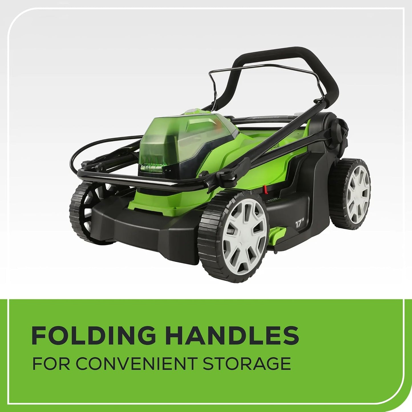 48V (2 X 24V) 17" Cordless (Push) Lawn Mower (125+ Compatible Tools), (2) 4.0Ah Batteries and Dual Port Rapid Charger Included
