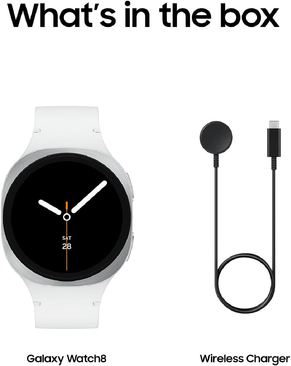 Samsung Galaxy Watch 8 (2025), Silver, 40mm, Bluetooth Smartwatch