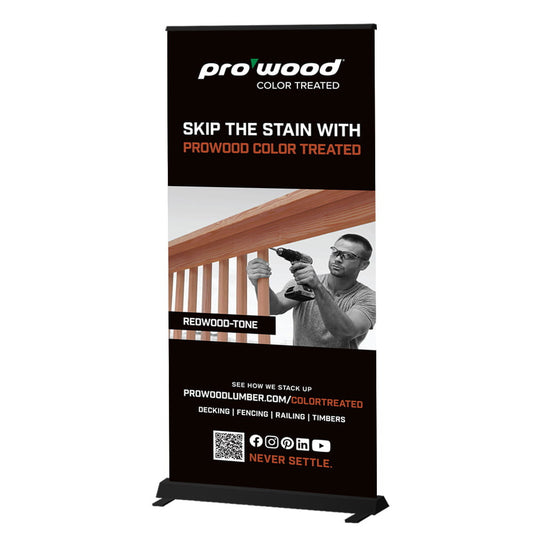 ProWood Redwood Tone Pull-Up Banner