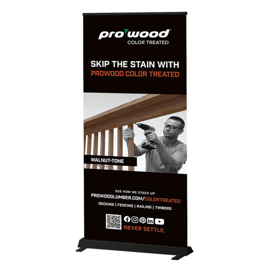 ProWood Walnut Tone Pull-Up Banner