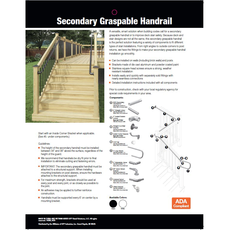 ProWood ADA Secondary Graspable Handrail Tearpad