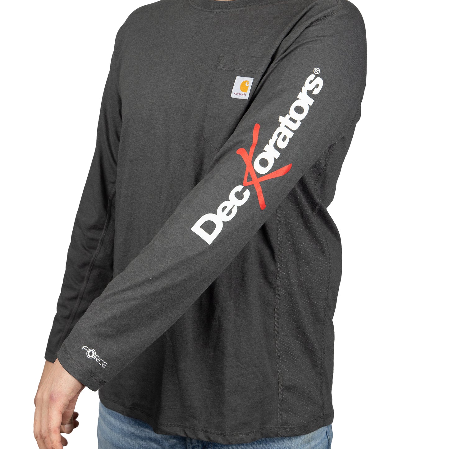 DECKORATORS MENS CARHARTT LONG SLEEVE POCKET SHIRT