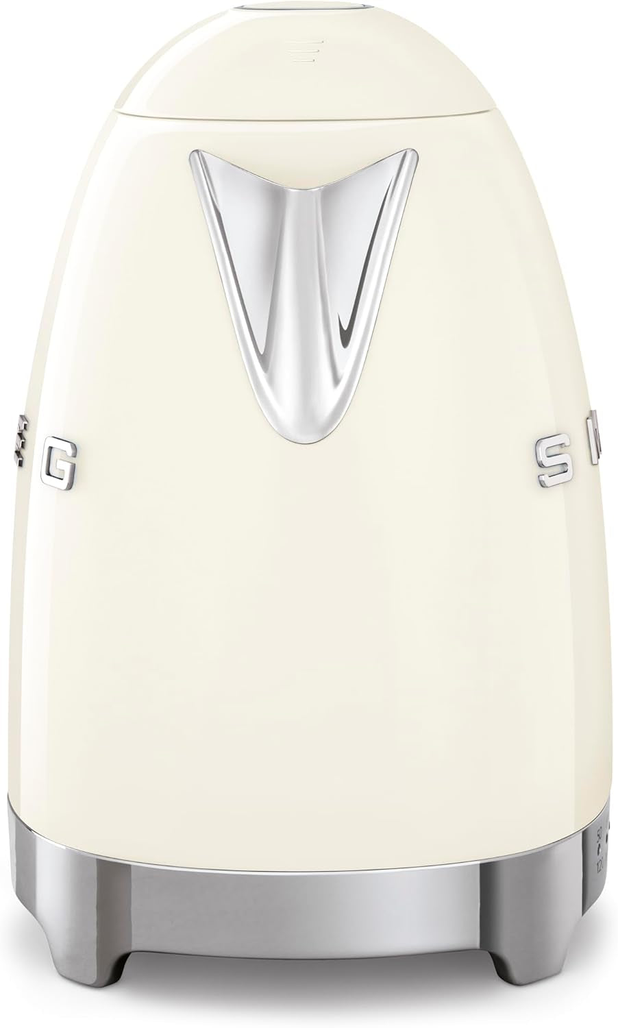 50'S Retro 7 Cup Stainless Steel Variable Temperature Electric Kettle with 7 Temperature Settings, Led Display, Swivel Base and Keep Warm Function Cream KLF04CRUS