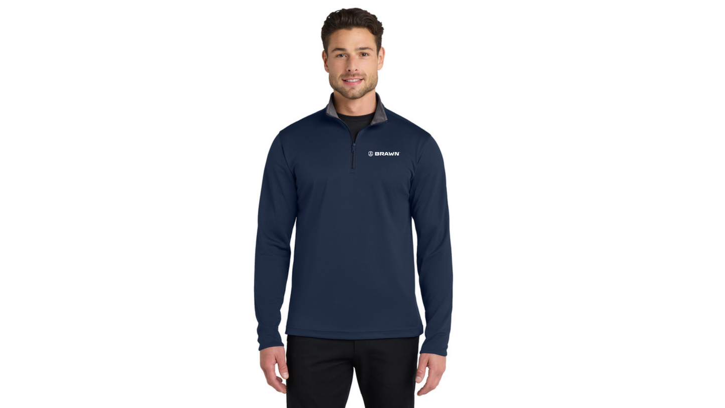 BRAWN Port Authority Men's Silk Touch Performance Quarter-Zip