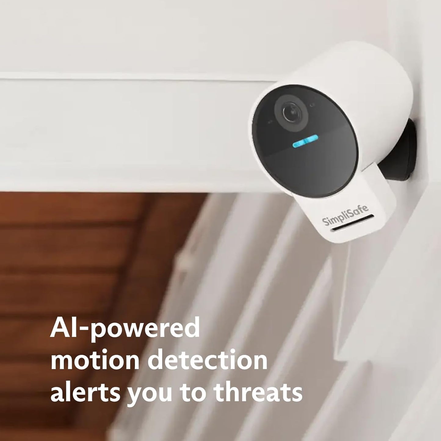 6 Piece Wireless Home Security System with Outdoor Camera - Optional 24/7 Professional Monitoring - No Contract - Compatible with Alexa and Google Assistant