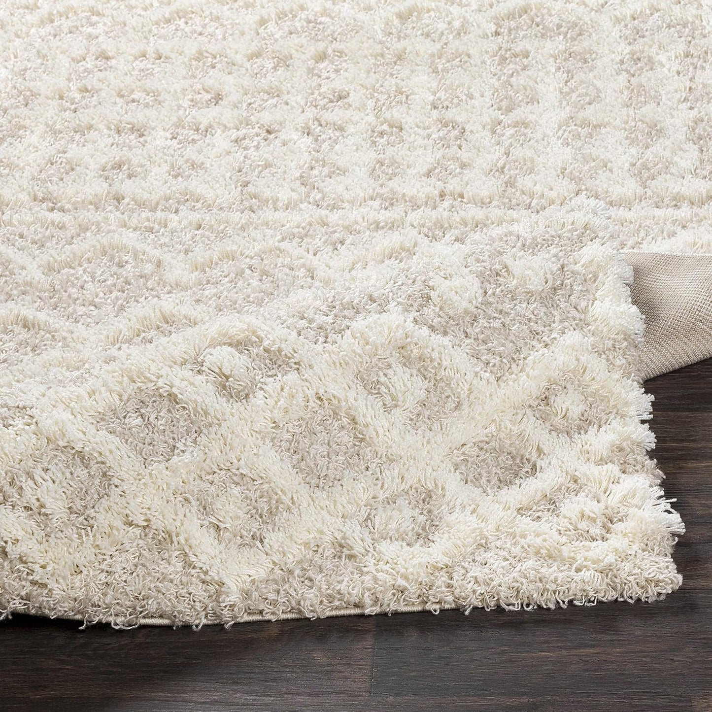 Hapsburg Moroccan Shag Area Rug, 5'3" X 7'3", Beige