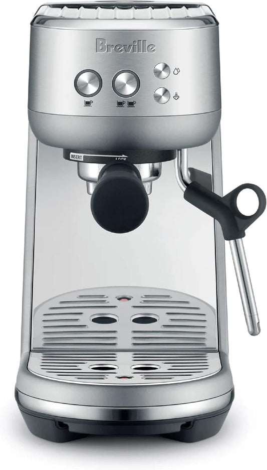 Breville BES450BSS Bambino Espresso Machine, Brushed Stainless Steel Make café-quality espresso, lattes and cappuccinos at home with this compact, manual coffee maker | Beginner-friendly