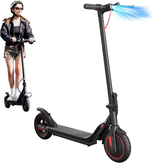 iScooter Electric Scooter for Adults, Foldable E-Scooter for Commuting Cruise control, Smart App, dual braking, LED lights, and easy folding for daily commuting, campus travel and city rides