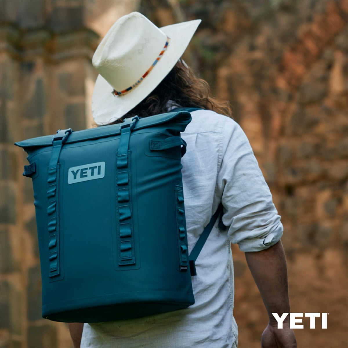 Hopper M Series Backpack Soft Sided Coolers with Magshield Access - Navy