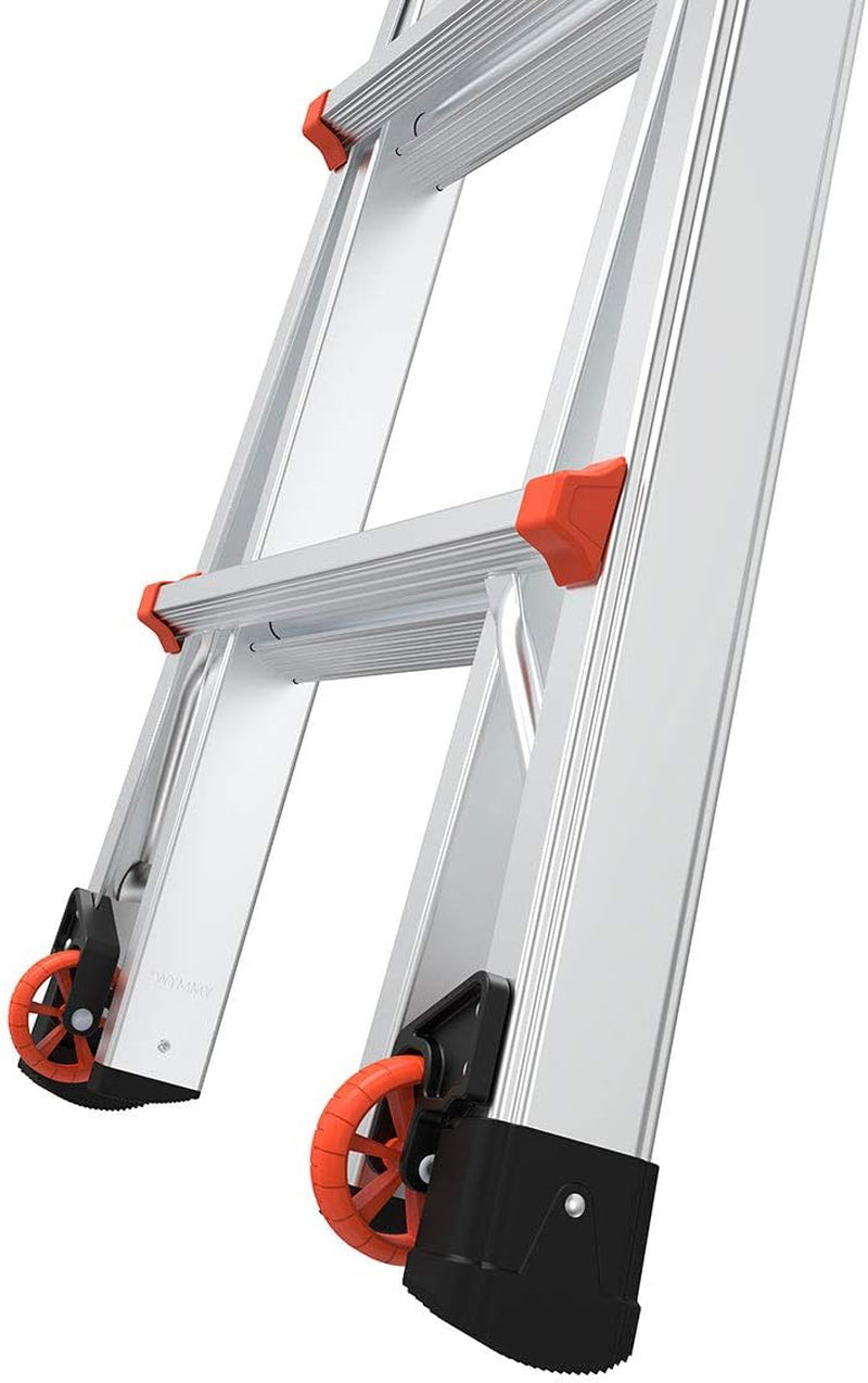 Ladder Systems, Velocity with Wheels, M22, 22 Ft, Multi-Position Ladder, Aluminum, Type 1A, 300 Lbs Weight Rating, (15422-001)