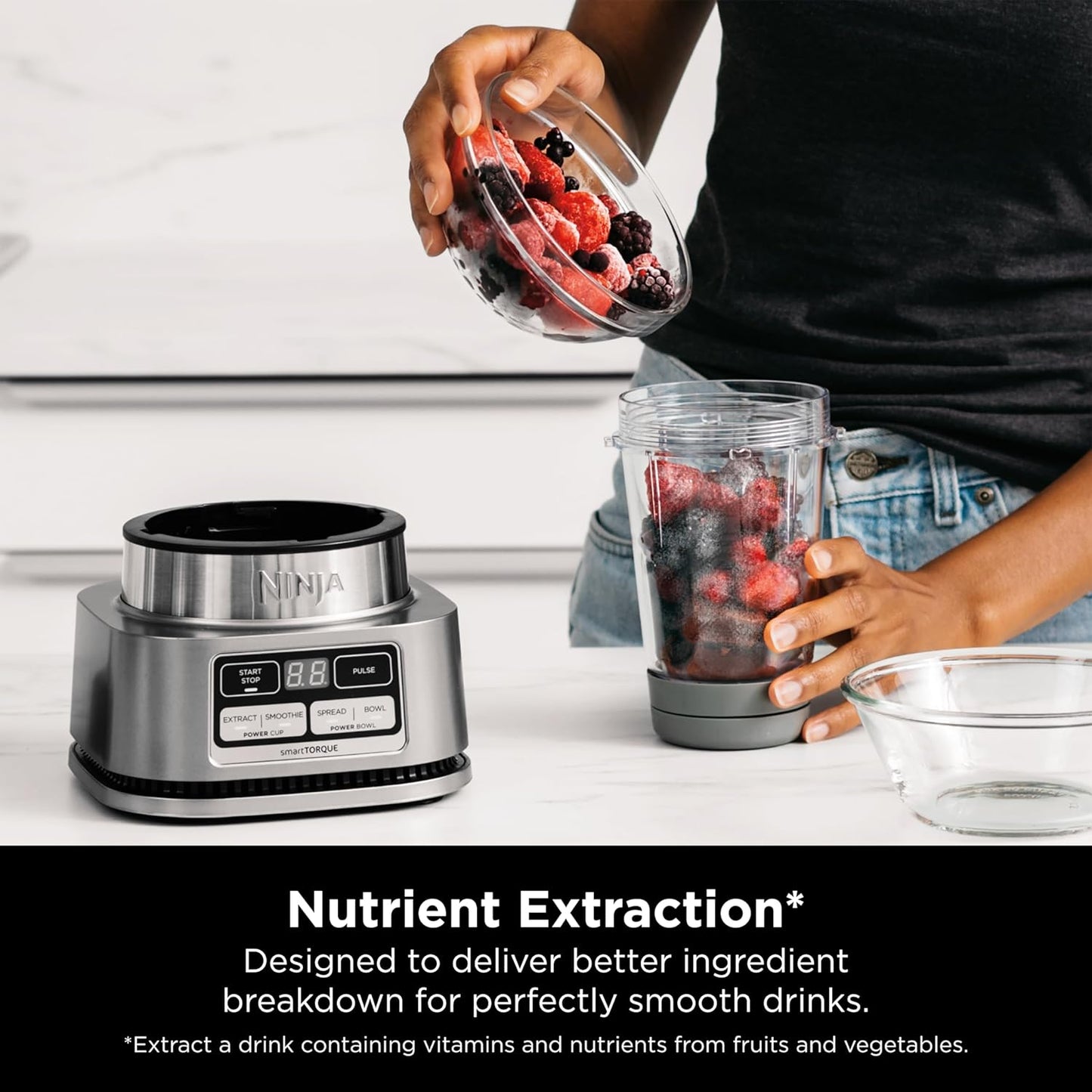 Blenders for Kitchen | Smoothie Blender, Mixer, Grinder - Premium Blending Performance for Sauces, Frozen Drinks, and More | 1200 Peak Watt Motor | SS101 Foodi Personal Smoothie Maker