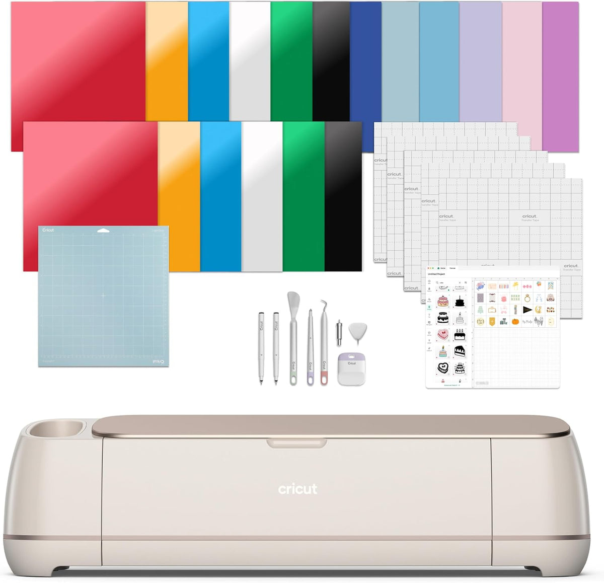Cricut Maker 4 - Smart Cutting Machine (Seashell) | Engagement Bundle