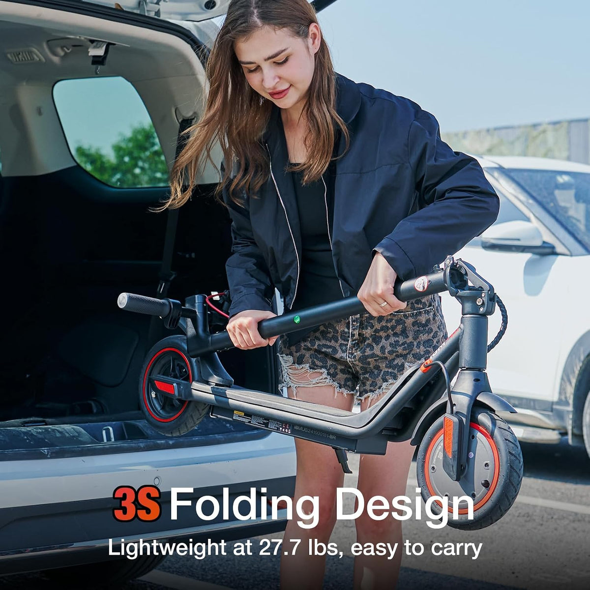 iScooter Electric Scooter for Adults, Foldable E-Scooter for Commuting Cruise control, Smart App, dual braking, LED lights, and easy folding for daily commuting, campus travel and city rides