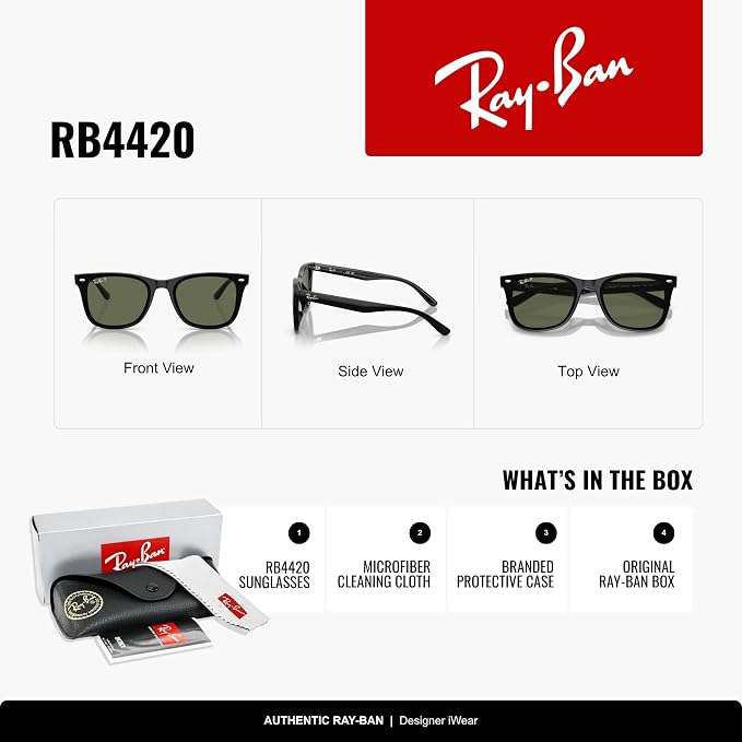 Ray-Ban RB4420 Square Sunglasses for Men for Women