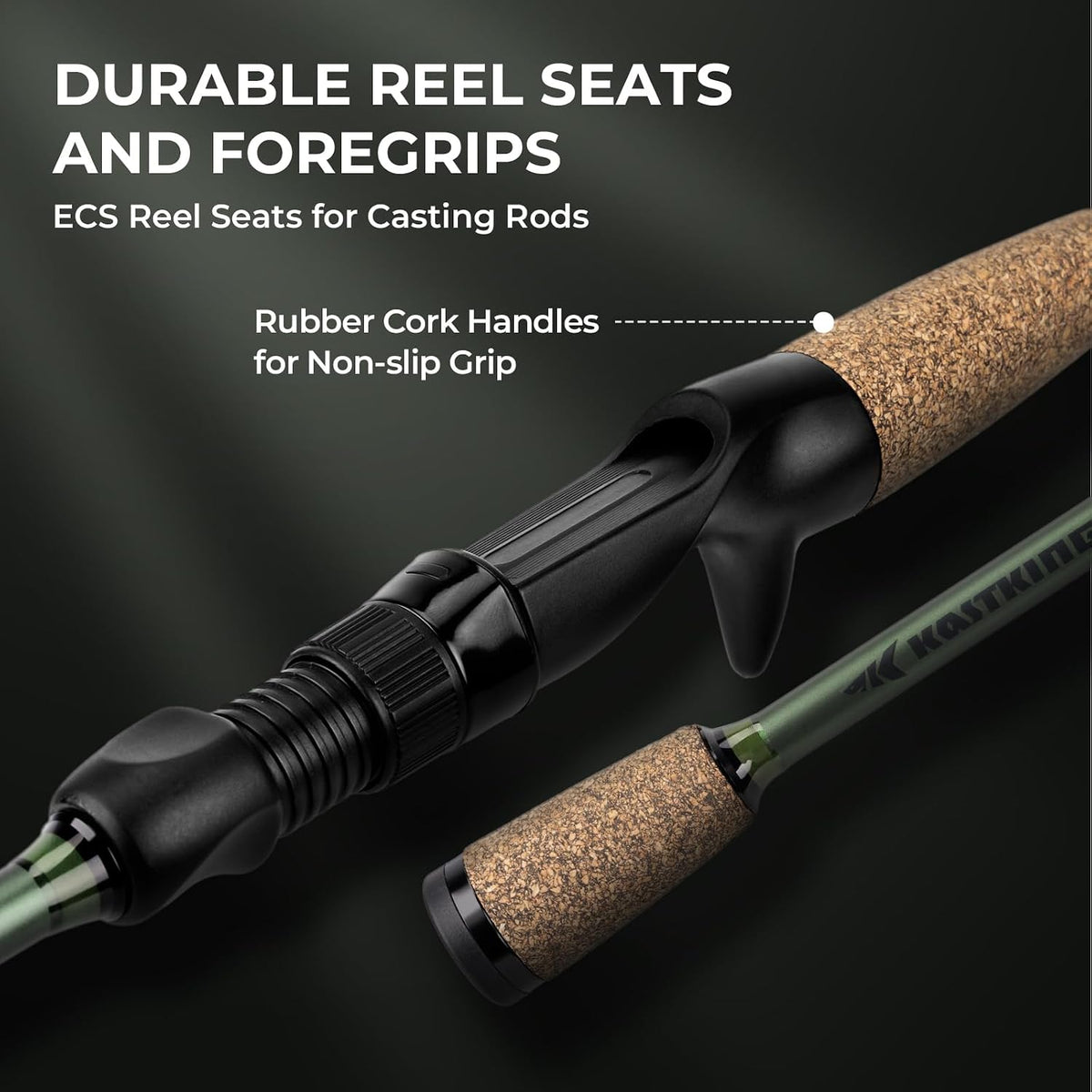 KastKing Spartacus II Twin-Tip Fishing Rod and Reel Combo 2-Piece Rods with Extra Tip, Spinning & Casting Combo, KastFlex IM6 Graphite Blanks, Fishing Poles and Reels Combo
