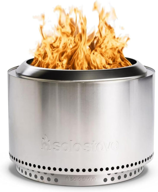 Solo Stove Yukon 2.0 + Stand | 27" Smokeless Fire Pit, Silver