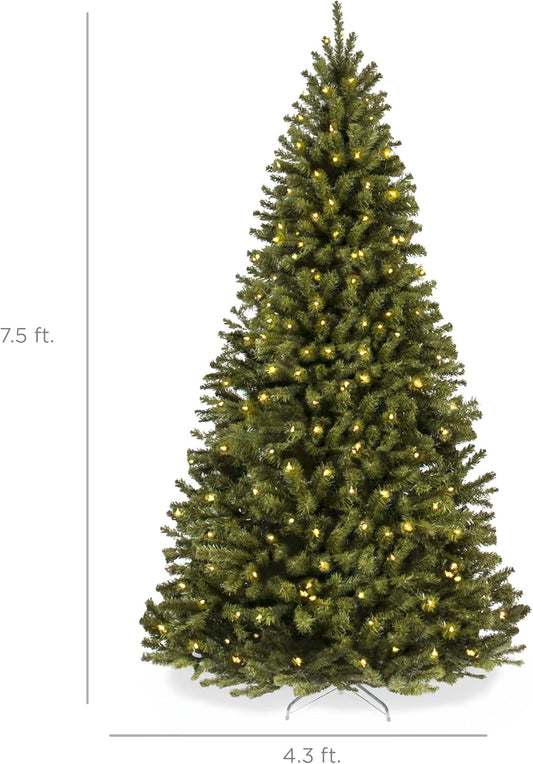 Pre-Lit 7.5 Foot Artificial Spruce Tree
