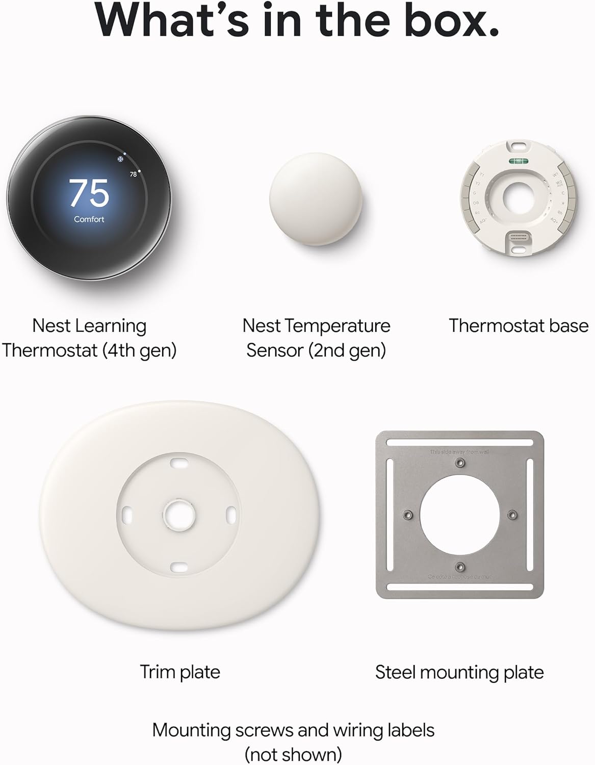 Google Nest Learning Thermostat (4th gen) + Nest Temperature Sensor (2nd gen) - Obsidian