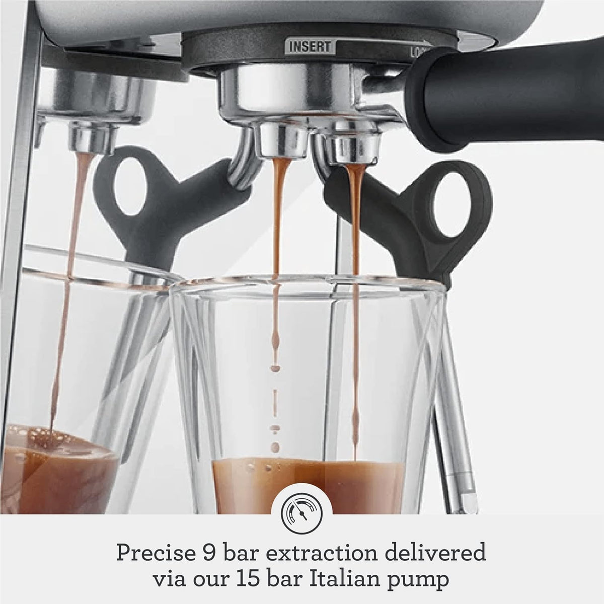Breville BES450BSS Bambino Espresso Machine, Brushed Stainless Steel Make café-quality espresso, lattes and cappuccinos at home with this compact, manual coffee maker | Beginner-friendly