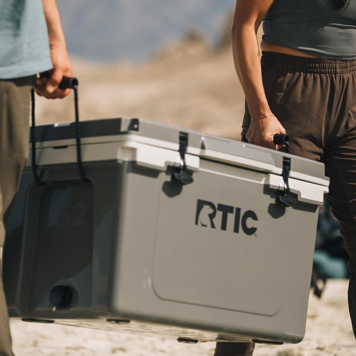 RTIC 52 QT Ultra-Light Hard Cooler Portable Ice Chest Box for Beach, Drink, Beverage, Camping, Picnic, Fishing, Boat, Barbecue, 30% Lighter Than Rotomolded