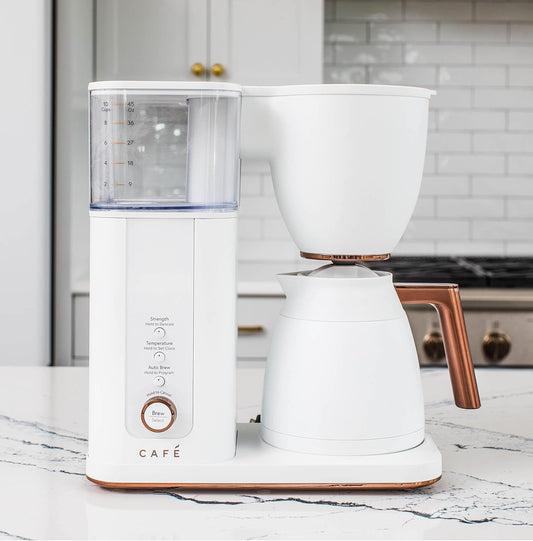 Specialty Drip Coffee Maker | 10-Cup Insulated Thermal Carafe | Wifi Enabled Voice-To-Brew Technology | Smart Home Kitchen Essentials | SCA Certified, Barista-Quality Brew | Matte White
