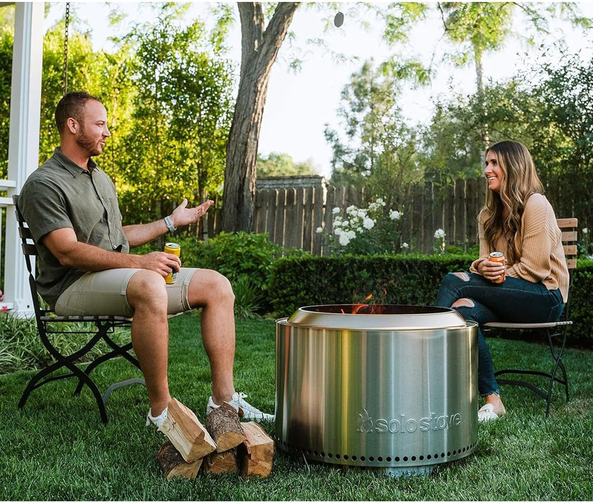 Solo Stove Yukon 2.0 + Stand | 27" Smokeless Fire Pit, Silver