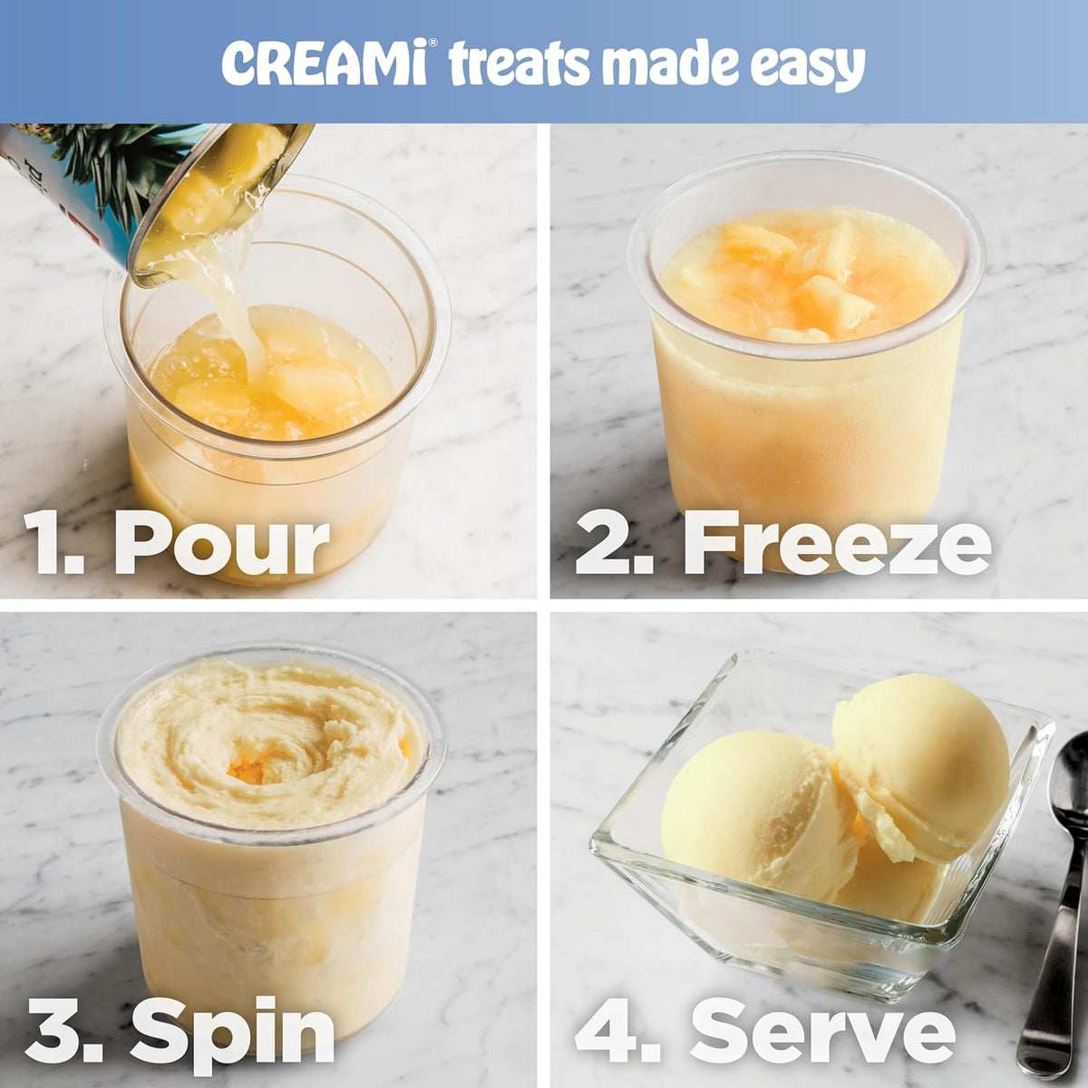 Ninja CREAMi | Ice Cream Maker Bundle | Includes (4)16 oz. Tubs for Gelato, Mix-ins, Milkshakes, Sorbet, Smoothie Bowls & More| 7 One-Touch Programs| Compact Size| Perfect for Kids | Silver
