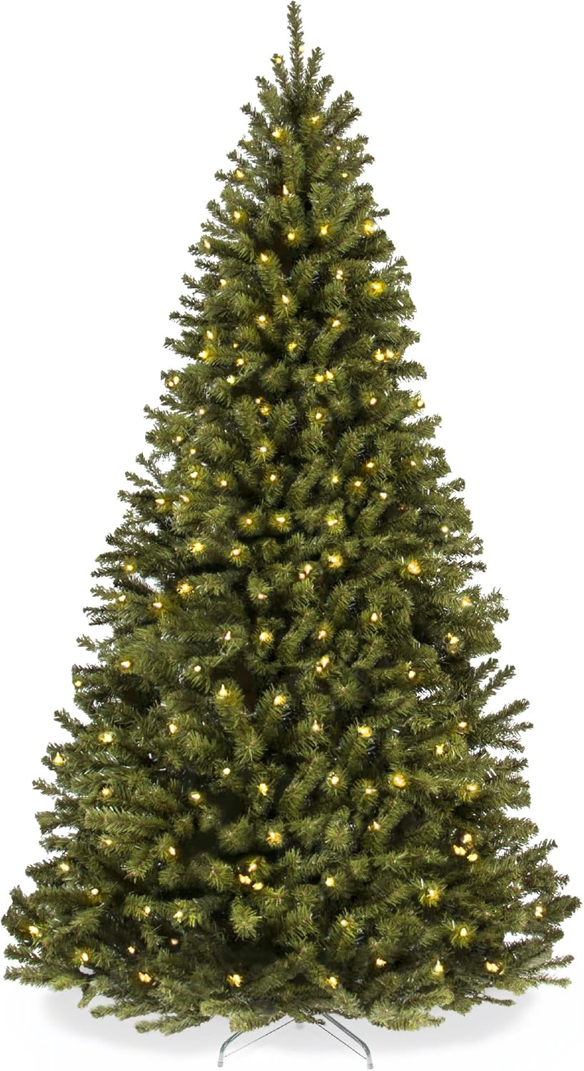 Pre-Lit 7.5 Foot Artificial Spruce Tree