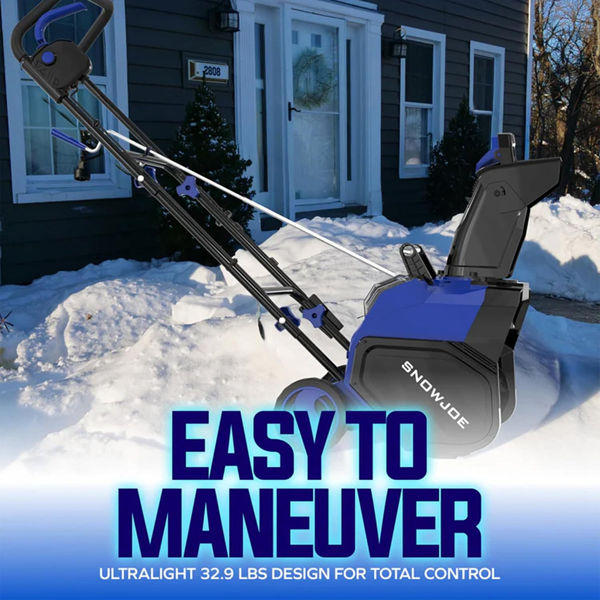 Snow Joe IONMAX 48V Cordless Electric Snow Blower Machine, 24V-X2-SB18-GO