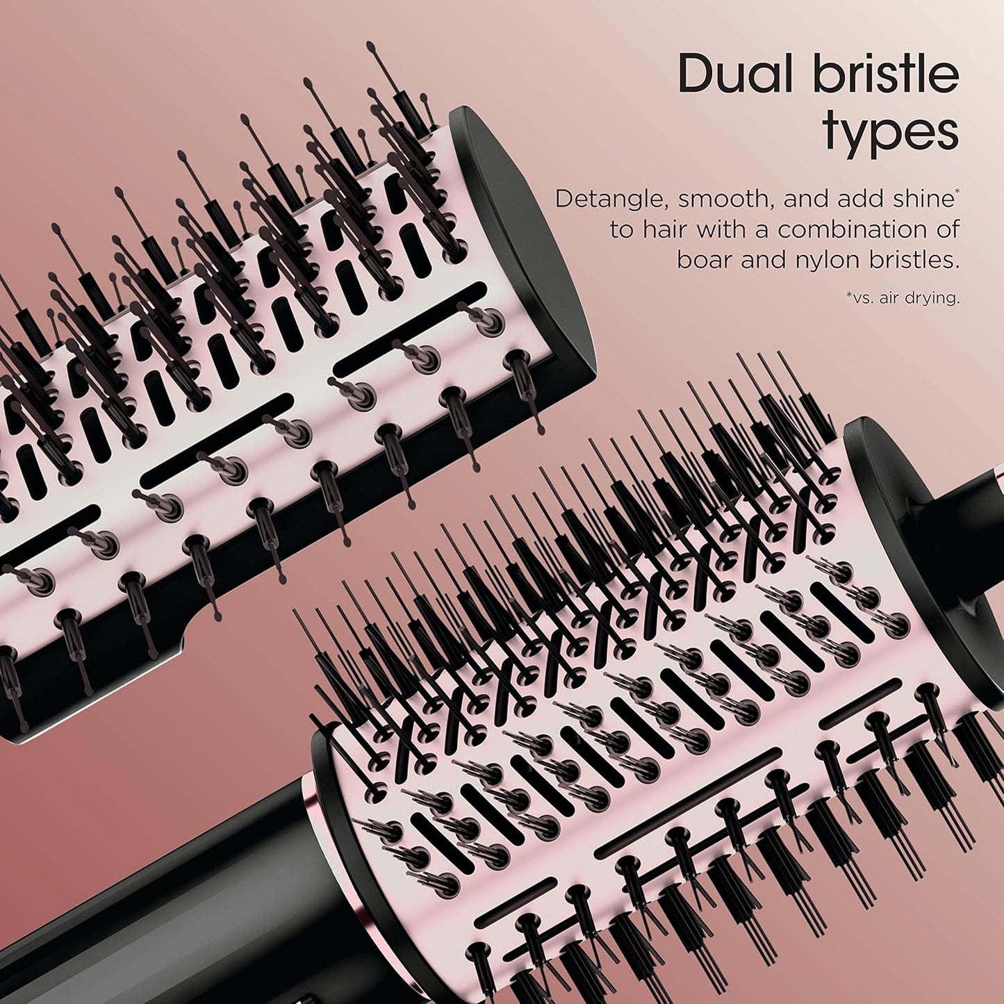 Hair Dryer | Flexstyle Hair Styling System | Portable & Powerful Blow Dryer Brush | Hair Curler & Volumizer | 6 Styling Tools Included | Best for All Hair Types | Black | HD440BK