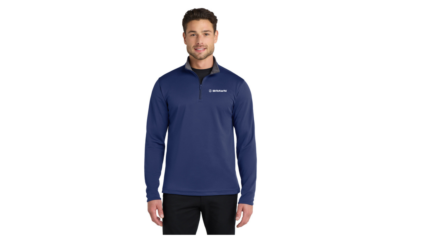 BRAWN Port Authority Men's Silk Touch Performance Quarter-Zip