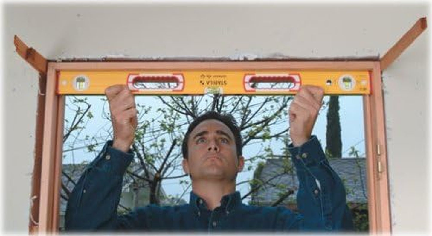 37816 48-Inch and 16-Inch Aluminum Box Beam Level Set, Yellow