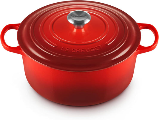 Enameled Cast Iron Signature round Dutch Oven, 7.25 Qt., Cerise