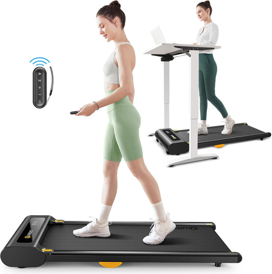 Walking Pad, under Desk Treadmill for Home/Office, Portable Walking Treadmill 2.25HP, Walking Jogging Machine with APP 265 Lbs Weight Capacity Remote Control LED Display