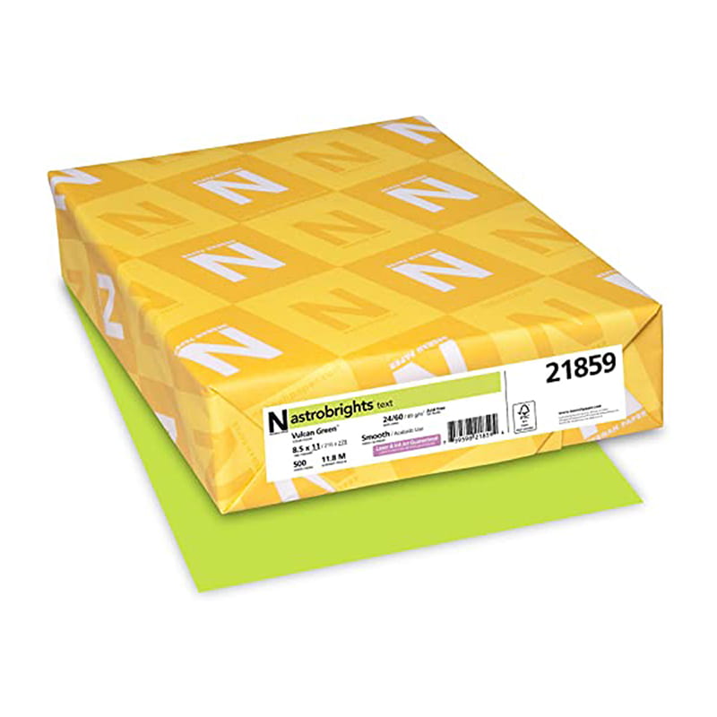GREEN COLORED PRINTER PAPER