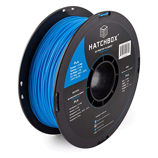 NEW! HATCHBOX PLA LIGHT BLUE FILAMENT