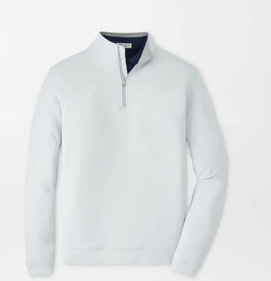 SunOne Logistics Peter Millar Perth Performance Quarter-Zip - British Gray