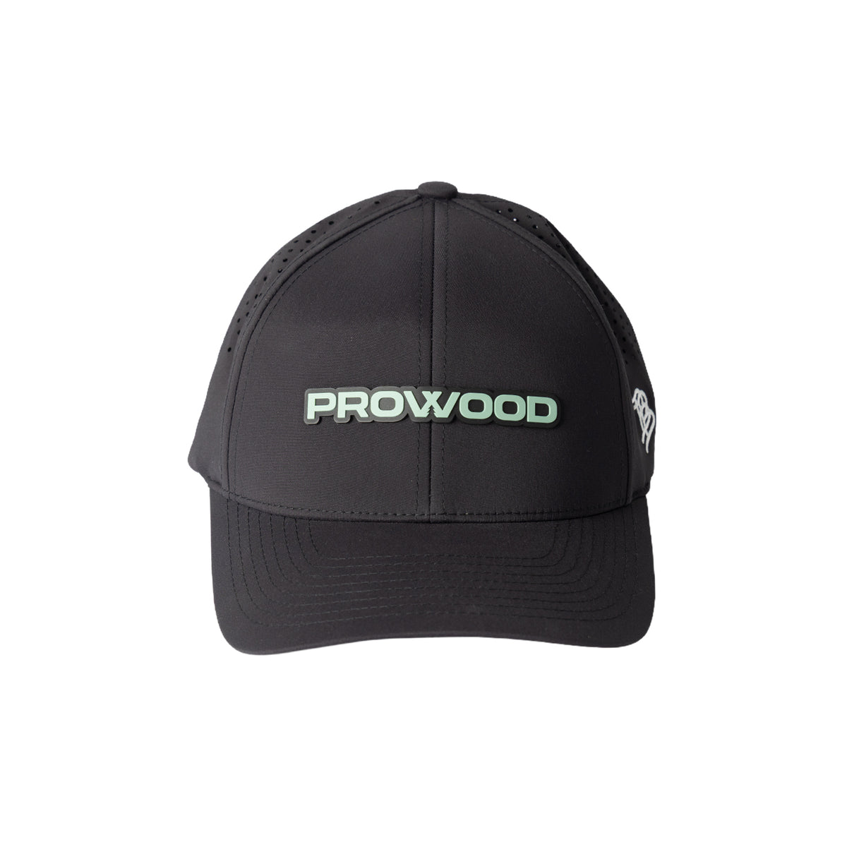 ProWood Branded Bills Bare Curved Performance Hat - Black