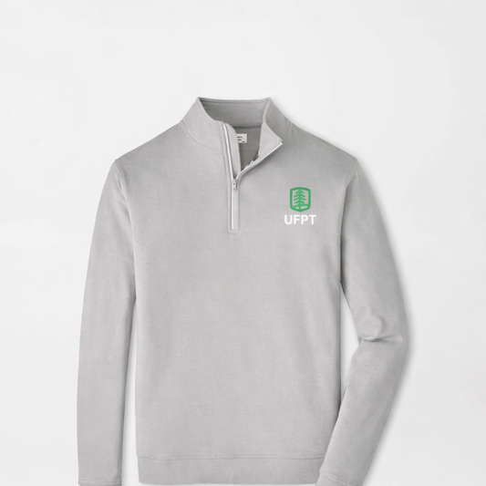 UFPT Men's Peter Millar Perth Melange Performance Qzip - Gale Grey