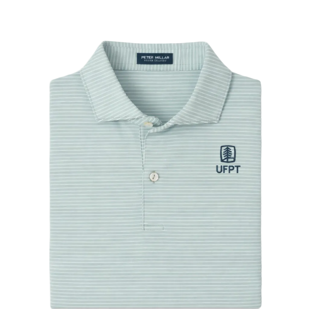 UFPT Men's Peter Millar Ballad Performance Jersey Polo - Light Willow