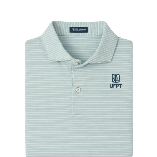 UFPT Men's Peter Millar Ballad Performance Jersey Polo - Light Willow