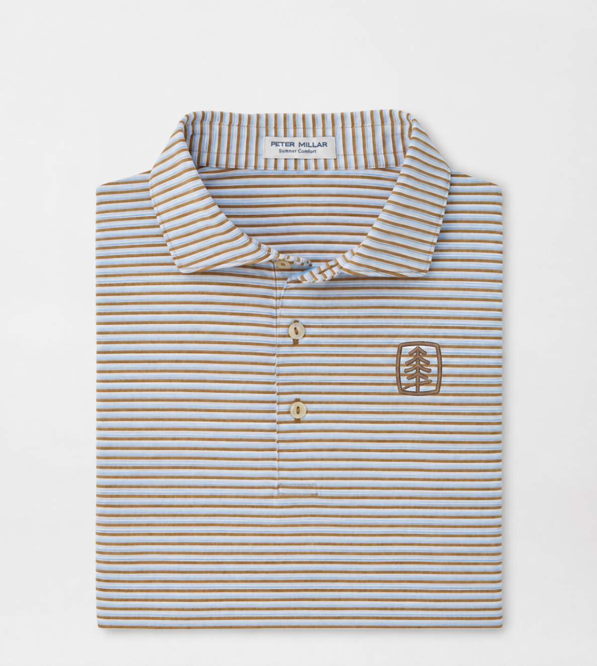 UFP Industries Peter Millar Men's Brooks Performance Jersey Polo - Dark Amber
