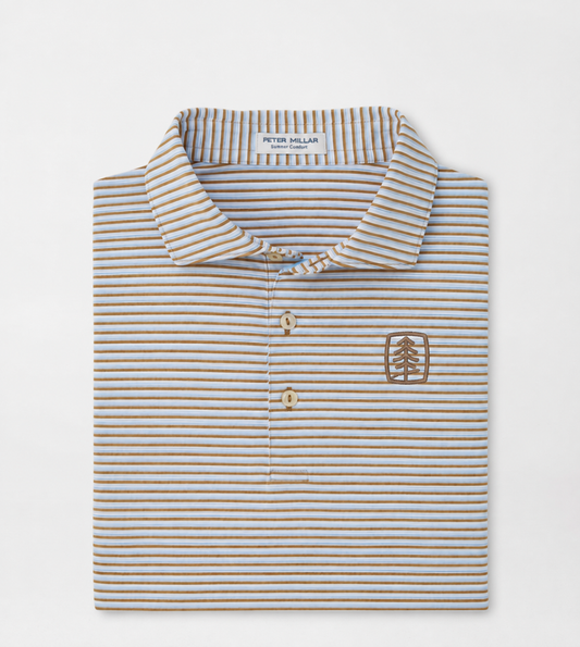 UFP Industries Peter Millar Men's Brooks Performance Jersey Polo - Dark Amber