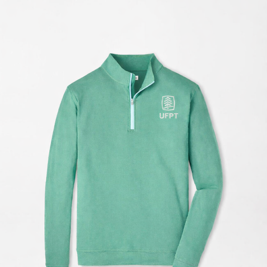 UFPT Men's Peter Millar Perth Melange Performance Qzip - Snow Pea