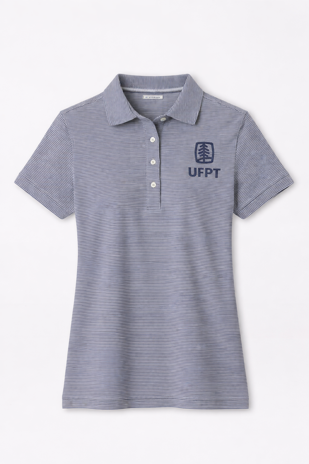 UFPT Women's Peter Millar Jubilee Short Sleeve Button Polo - Navy