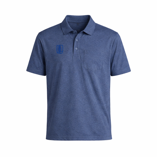 UFP Tree Tone-on-Tone Embroidery - Port Authority C-FREE Cotton Blend Pique Pocket Polo
